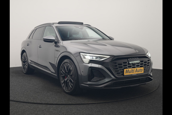 Audi Q8 e-tron 55 Quattro S Line 114 kWh 408pk Dealer O.H. | Trekhaak Afn. | Panodak | Luchtvering | Head Up | Adaptive Cruise | Bang & Olufsen | 360 Camera | Matrix LED | Alcantara Sportstoelen Verwarmd | Sfeerverlichting | Keyless | Blis | 21"L.M |