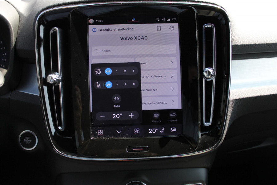 Volvo XC40 2.0 177PK Automaat Plus Black Edition 20" lichtmetalen velgen / Google infotainment / Stoelverwarming en Stuurwielverwarming / Draadloos opladen / Cruise control / Getinte ramen vanaf de B-stijl
