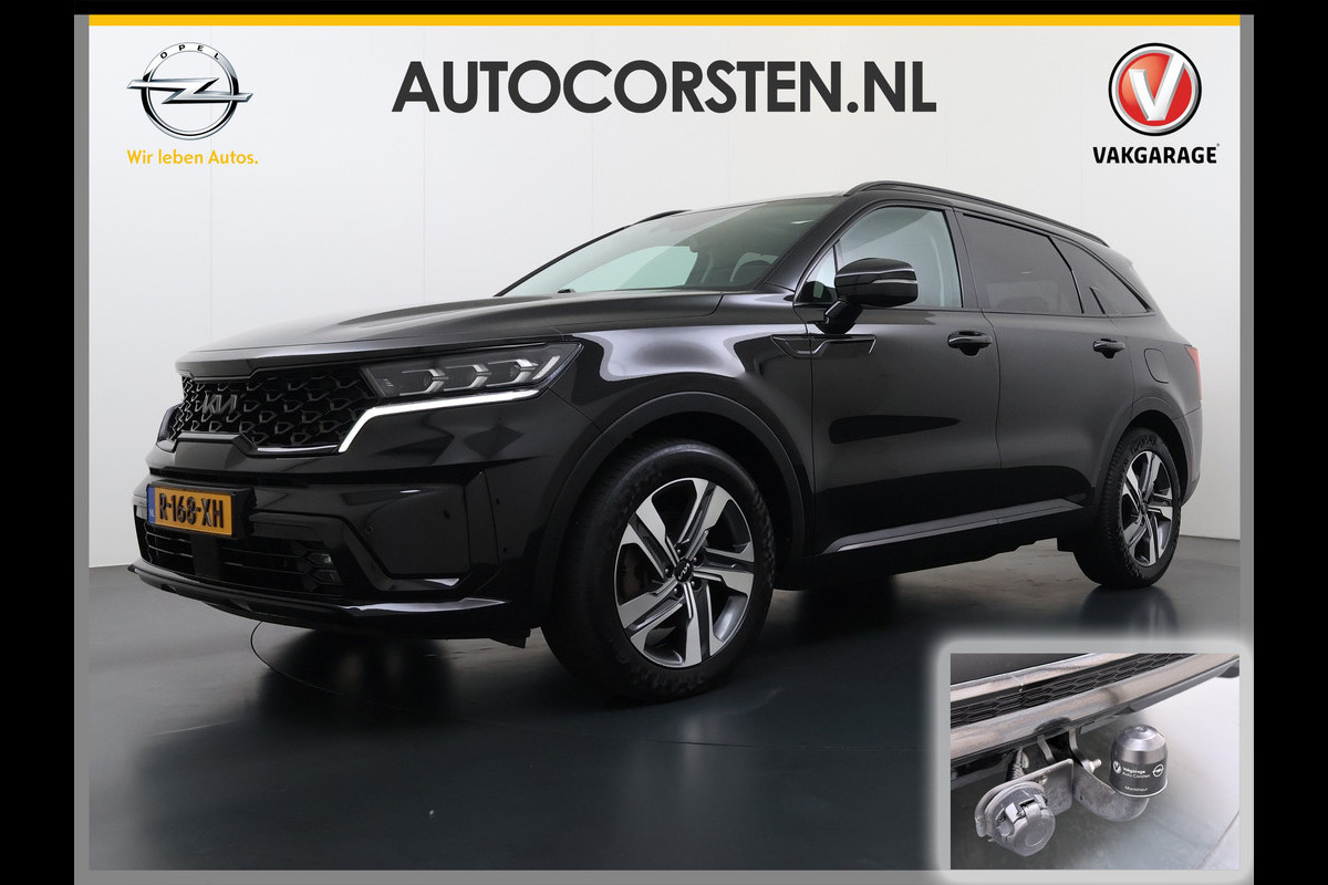 Kia Sorento 1.6T-GDI 230PK Hybrid Aut. 7-Persoons Adap.Cruise Leder Panoramadak Bose®-Audio Stuur+Stoel+Achterbank Verwarming Elek.Stoelen A Elek.Achterklep Keyless Ecc Navi Camera Pdc Privacy Glas Lmv 19" Led DAB Isofix 1e Eigenaar 1.650KG Trekgewicht Origineel Nederlandse Auto
