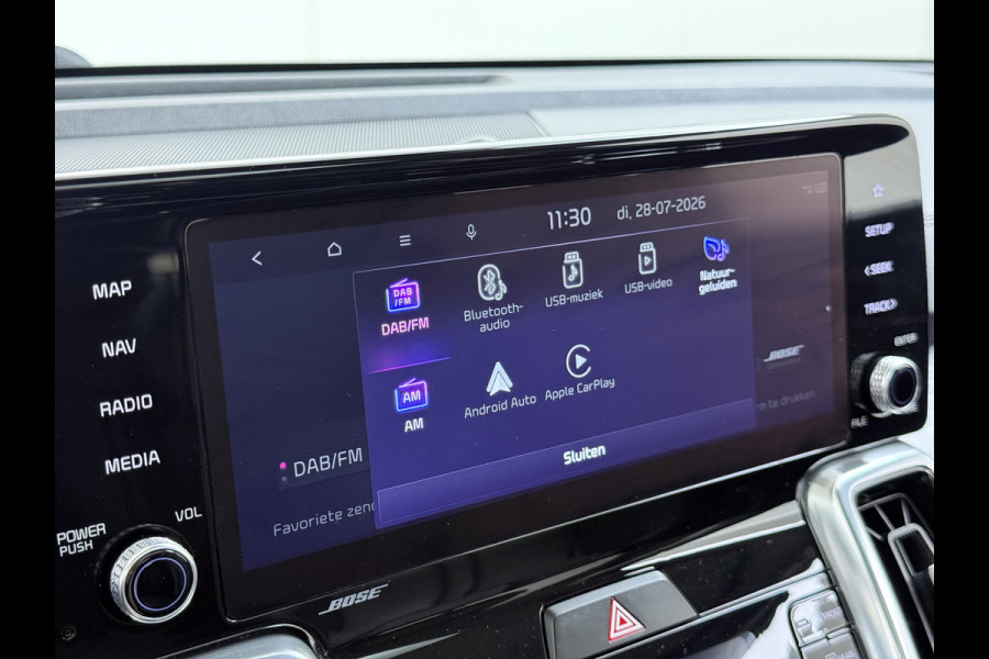 Kia Sorento 1.6T-GDI 230PK Hybrid Aut. 7-Persoons Adap.Cruise Leder Panoramadak Bose®-Audio Stuur+Stoel+Achterbank Verwarming Elek.Stoelen A Elek.Achterklep Keyless Ecc Navi Camera Pdc Privacy Glas Lmv 19" Led DAB Isofix 1e Eigenaar 1.650KG Trekgewicht Origineel Nederlandse Auto