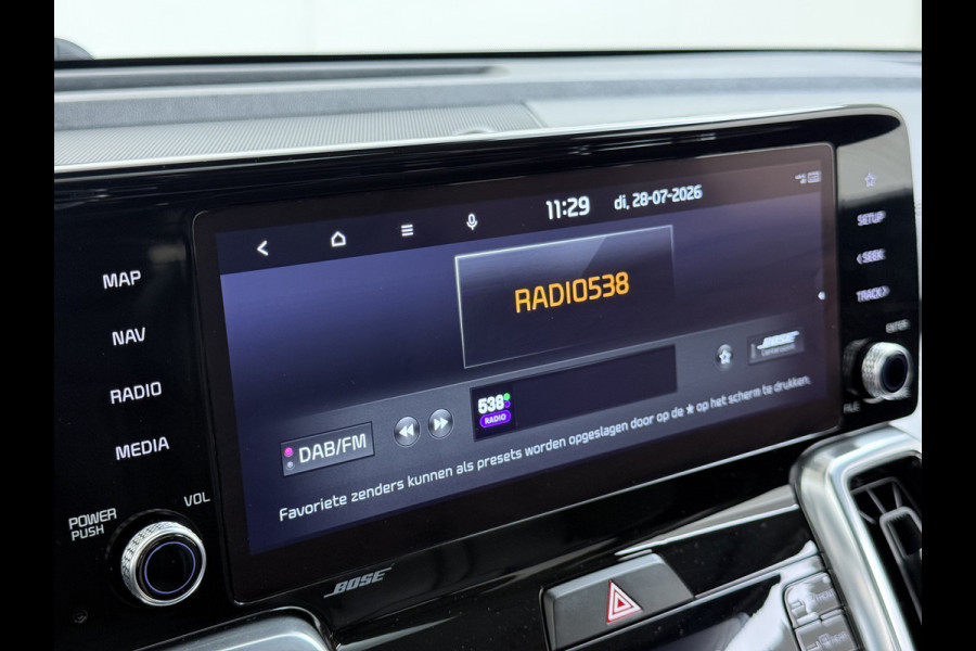 Kia Sorento 1.6T-GDI 230PK Hybrid Aut. 7-Persoons Adap.Cruise Leder Panoramadak Bose®-Audio Stuur+Stoel+Achterbank Verwarming Elek.Stoelen A Elek.Achterklep Keyless Ecc Navi Camera Pdc Privacy Glas Lmv 19" Led DAB Isofix 1e Eigenaar 1.650KG Trekgewicht Origineel Nederlandse Auto