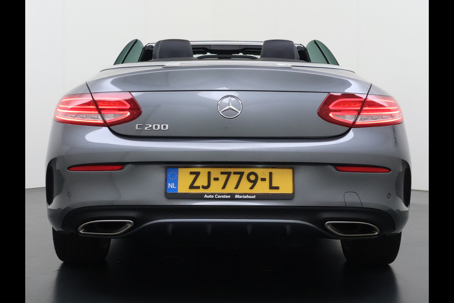 Mercedes-Benz C-Klasse Cabrio 200 184PK Automaat AMG Premium Plus Air Scarf Stoelverwarming Navi Ecc Cruise Control Pdc Lmv Led Isofix Bluetooth Elek.Stoelen