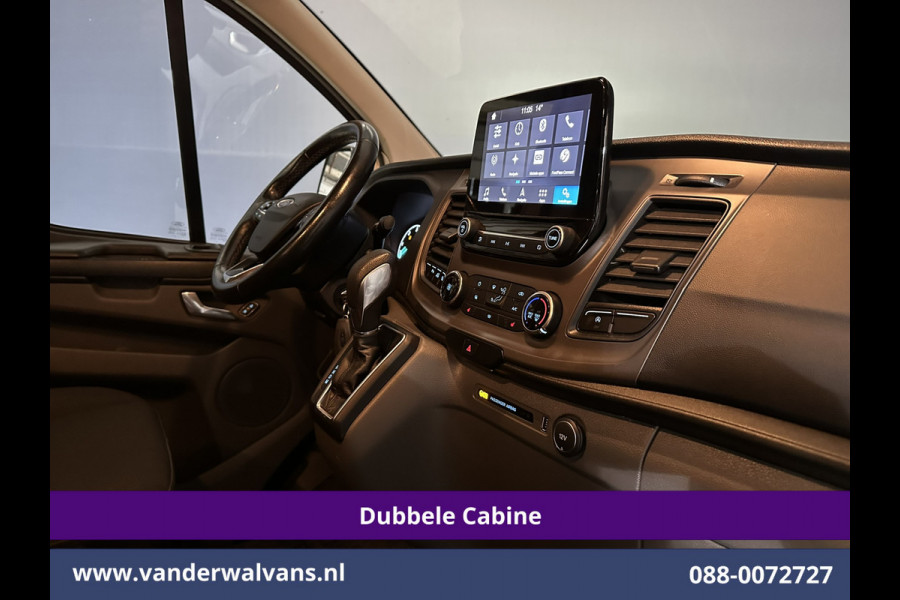Ford Transit Custom 2.0 TDCI 131pk Automaat L2H1 Dubbele Cabine Euro6 Airco | 6-Zits | Camera | Navigatie | Apple Carplay Android Auto, Xenon, Cruisecontrol, Stoelverwarming, Verwarmde voorruit, Parkeersensoren, Achterklep