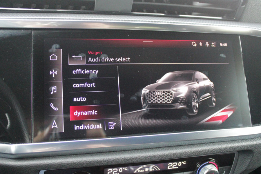 Audi Q3 Sportback 35 TFSI 150PK AUTOMAAT S EDITION | DRAADLOZE APPLE CARPLAY/ANDROID AUTO | ACHTERUITRIJ CAMERA | DODEHOEK DETECTIE | PARKEERSENSOREN VOOR + ACHTER | VIRTUAL COCKPIT | STOEL VERWARMING | ELEKTRISCH BEDIENBARE ACHTERKLEP | S-LINE INTERIEUR/EXTERIEUR | DAB+ RADIO | NAVIGATIE | VOLLEDIG LEDEREN BEKLEDING | DRAADLOZE TELEFOONLADER | KEYLESS ENTRY/START | CRUISE CONTROL | LED MATRIX KOPLAMPEN |
