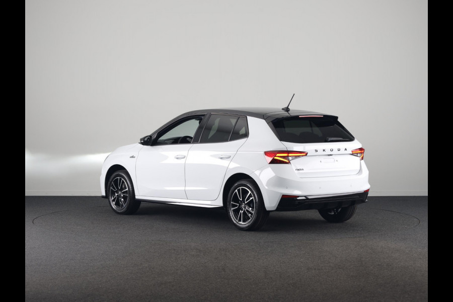 Škoda Fabia Monte Carlo 1.0 TSI 70 kW / 95 PK Hatchback 5 vers | Moon White + Black Magic | Travel Assist Pakket | Hill Start Assist | Verwarmbare Voorstoelen