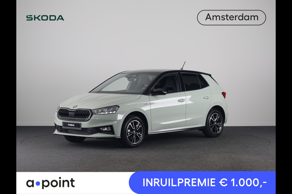 Škoda Fabia 1.0 TSI Monte Carlo | Timiano Green Black Magic | Travel Assist Pakket | Verwarmbare Voorstoelen | Hill Start Assist