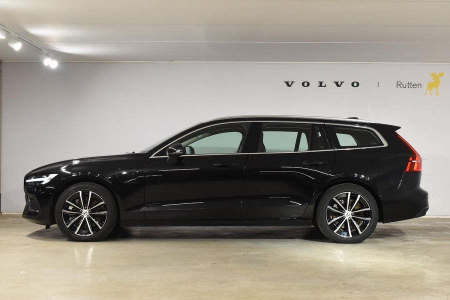 Volvo V60 T6 350PK Automaat Plug-in Hybrid Essential Bright / Navigatie / Adaptive cruise control / Leren bekleding / Achteruitrijcamera / Stuur & Stoelverwarming / Stoelverwarming achter / Trekhaak