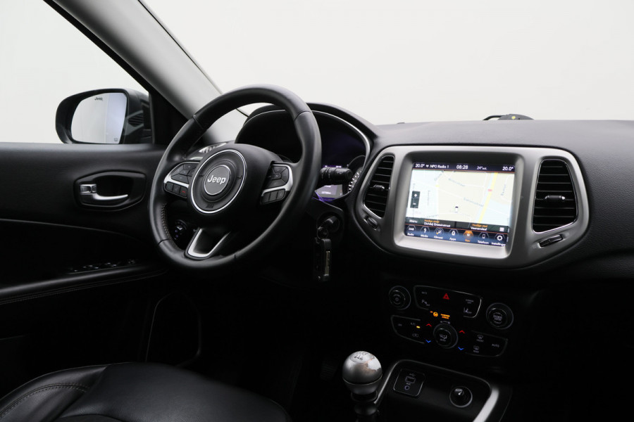 Jeep Compass 1.4 MultiAir Longitude Leder/Stof, Apple Carplay, Camera, Cruise, Climate, DAB, PDC, 17''
