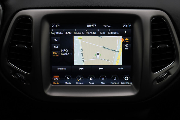 Jeep Compass 1.4 MultiAir Longitude Leder/Stof, Apple Carplay, Camera, Cruise, Climate, DAB, PDC, 17''