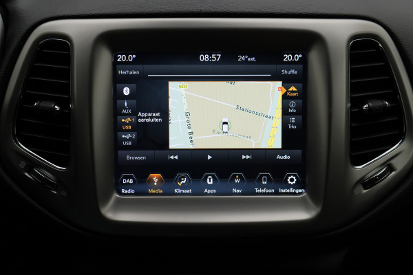 Jeep Compass 1.4 MultiAir Longitude Leder/Stof, Apple Carplay, Camera, Cruise, Climate, DAB, PDC, 17''