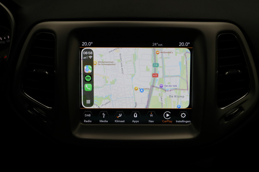 Jeep Compass 1.4 MultiAir Longitude Leder/Stof, Apple Carplay, Camera, Cruise, Climate, DAB, PDC, 17''