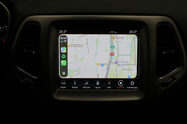 Jeep Compass 1.4 MultiAir Longitude Leder/Stof, Apple Carplay, Camera, Cruise, Climate, DAB, PDC, 17''