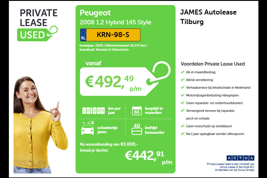 Peugeot 2008 1.2 Hybrid 145 Style AUTOMAAT | CARPLAY | LED | CRUISE