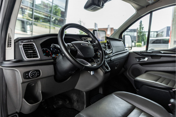 Ford Transit Custom 300 2.0 TDCI DC | Dubbel cabine | L+R Schuifdeur | Elek stoelen | CarPlay | Lederen bekleding | Navigatie | Stoelverwarming | Nieuwe APK | NAP Logisch
