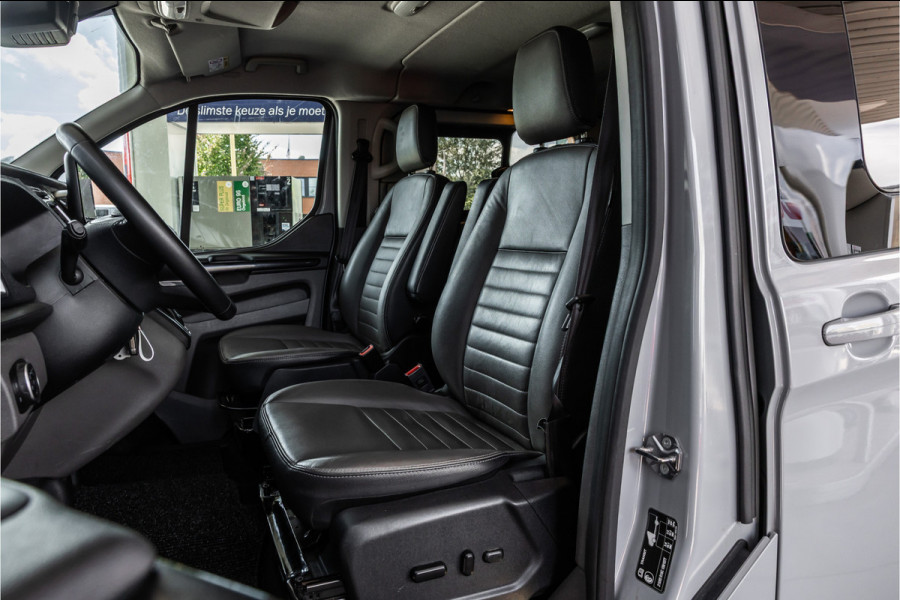 Ford Transit Custom 300 2.0 TDCI DC | Dubbel cabine | L+R Schuifdeur | Elek stoelen | CarPlay | Lederen bekleding | Navigatie | Stoelverwarming | Nieuwe APK | NAP Logisch