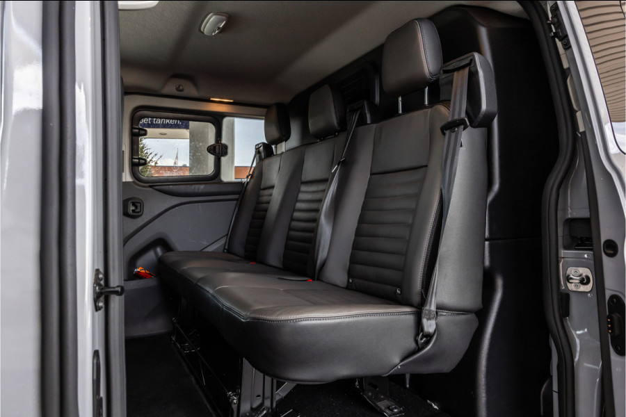 Ford Transit Custom 300 2.0 TDCI DC | Dubbel cabine | L+R Schuifdeur | Elek stoelen | CarPlay | Lederen bekleding | Navigatie | Stoelverwarming | Nieuwe APK | NAP Logisch