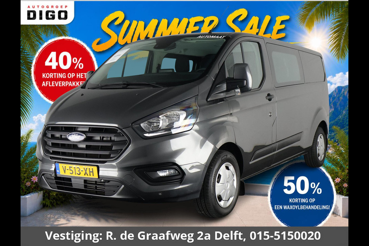 Ford Transit Custom ROLSTOELVERVOER 320 2.0 TDCI L2H1 Limited DC | Marge auto | Stoelverwarming | Trekhaak