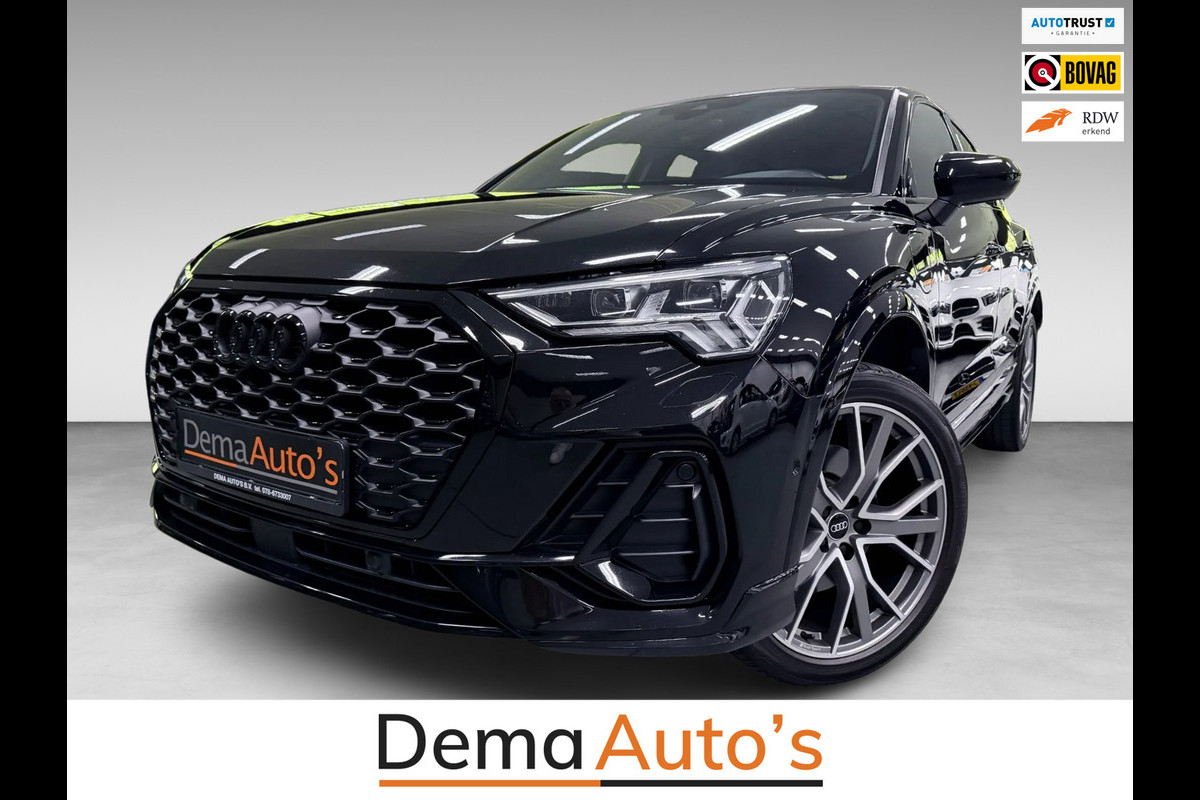 Audi Q3 Sportback 45 TFSI e 3X S-LINE BLACKLINE 20'' PANO/LEDER/SFEERVERL/E-STOELEN/SONOS/CAM/ADAPT-CR///