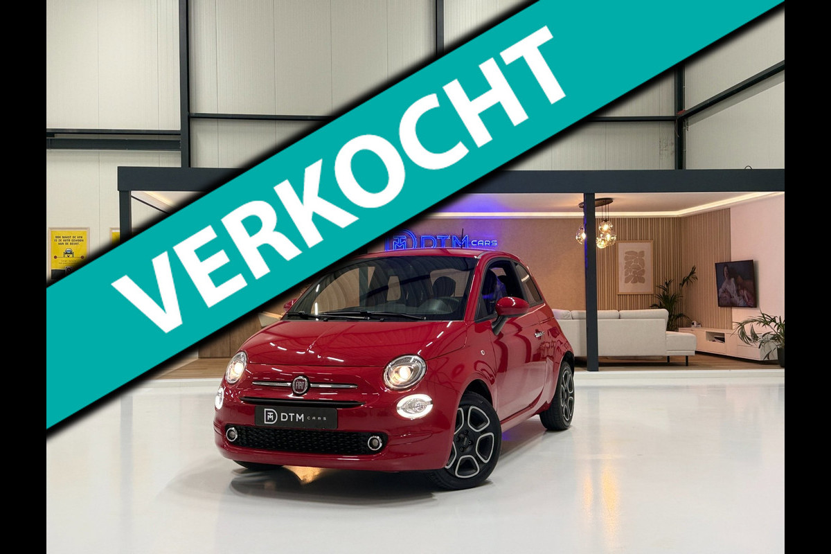 Fiat 500 1.0 Hybrid Club Cruise Led Navi Carplay Airco Sportstoelen Leder