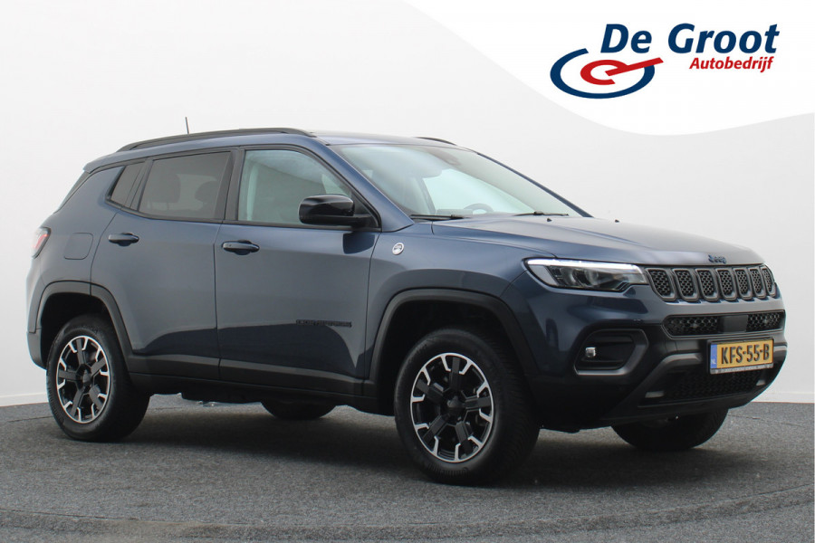 Jeep Compass 4xe 240 Plug-in Hybrid Electric Trailhawk Panoramadak, Leder/Stof, ACC, Camera, Apple Carplay, Virtual Cockpit, 17''
