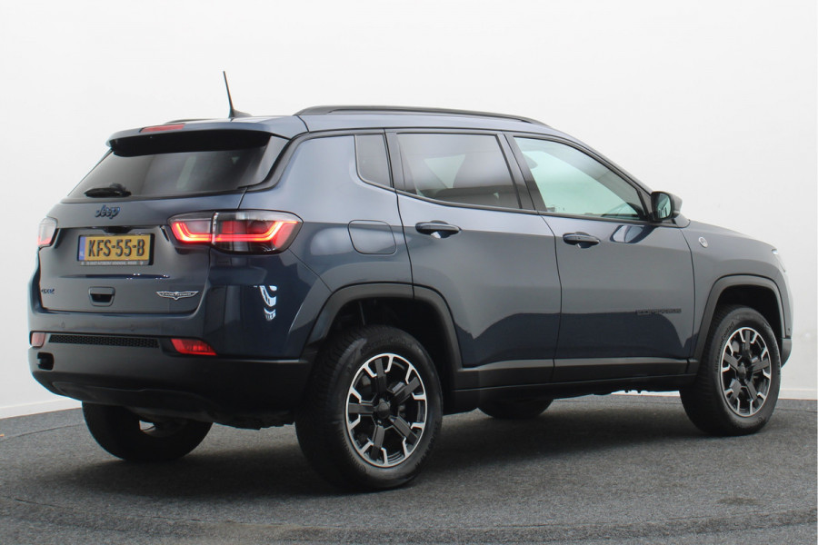 Jeep Compass 4xe 240 Plug-in Hybrid Electric Trailhawk Panoramadak, Leder/Stof, ACC, Camera, Apple Carplay, Virtual Cockpit, 17''