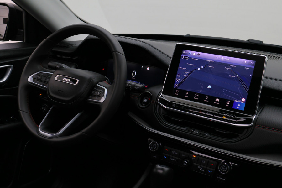 Jeep Compass 4xe 240 Plug-in Hybrid Electric Trailhawk Panoramadak, Leder/Stof, ACC, Camera, Apple Carplay, Virtual Cockpit, 17''