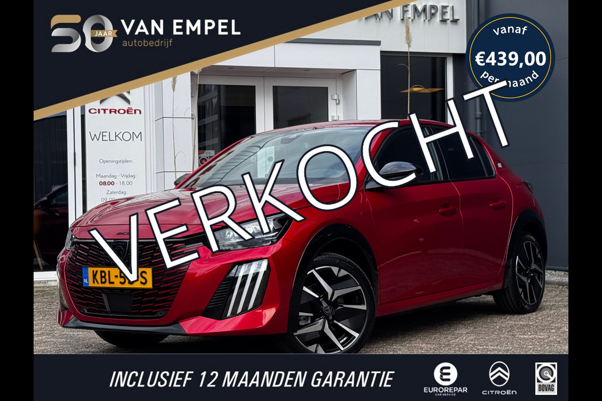 Peugeot e-208 EV GT 51 kWh | Nieuwe Auto | Camera | Navigatie By App | LED |
