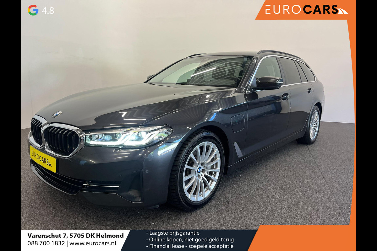 BMW 5 Serie Touring 530e High Executive Panoramadak Navigatie Apple Carplay Android Auto 360 camera Parkeerhulp Cruise Control Adaptieve LED-koplampen Stoelverwarming Leder Climate Control Lichtmetalen velgen Privacy Glass