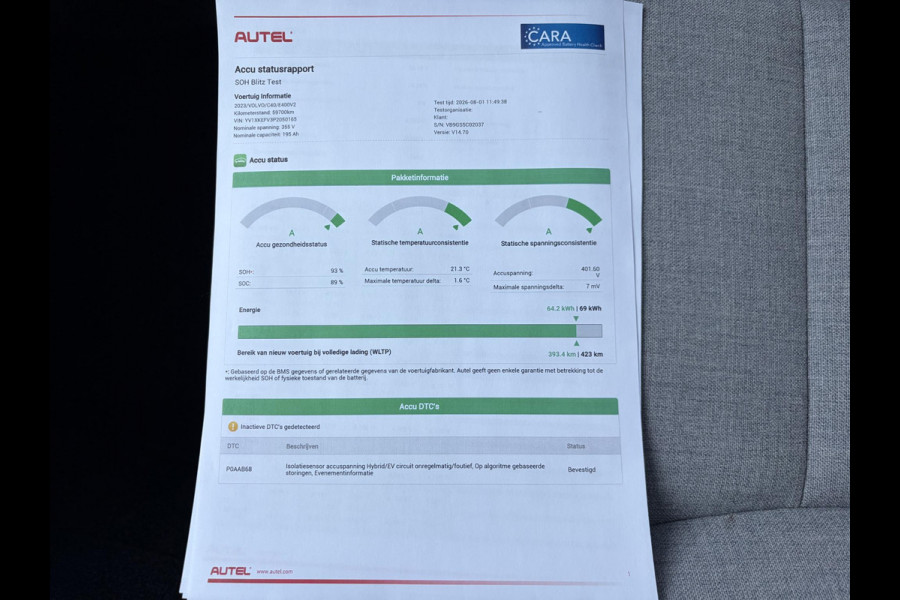 Volvo C40 Recharge Plus 69 kWh SOH 93% ADAPT. CRUISE CONTROL | WARMTEPOMP | STOEL & STUUR VERWARMING N( WINTERPAKKET )  | PANORAMA DAK | ELEK. ACHTERKLEP | 12 MND BOVAG GARANTIE