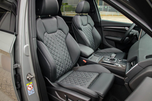 Audi SQ5 3.0 TFSI Q5 Quattro S-Line 354pk Automaat! 1e Eig|DLR|Quantum|Kuipstoelen|Panoramadak|Virtual Cockpit|Black|Carbon|22inch