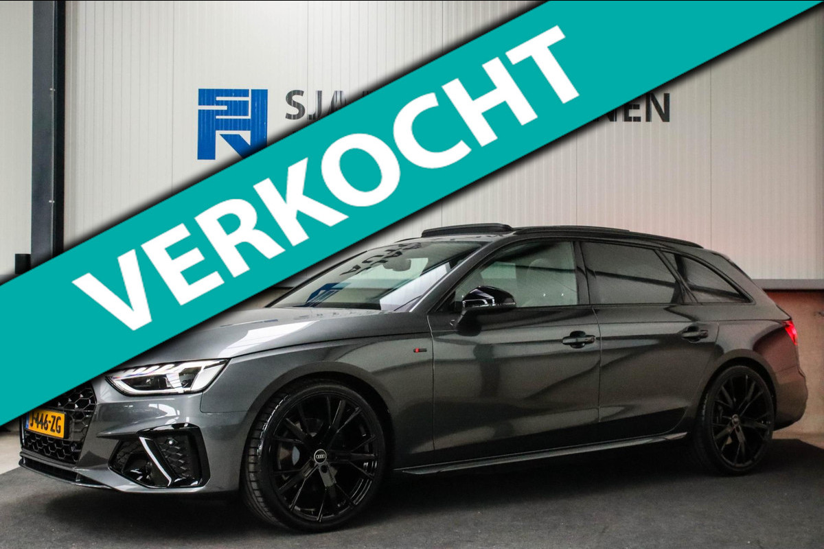 Audi A4 Avant 2.0 TFSI S line Black Edition Facelift 245pk S-Tronic! 1e|NL|DLR|Panoramadak|Virtual Cockpit|Leder|LED Matrix|Black