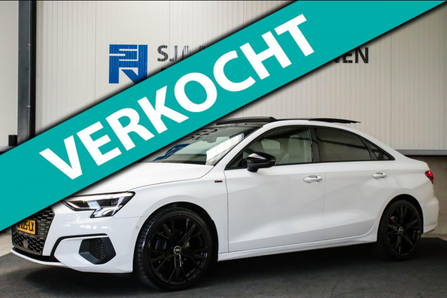 Audi A3 Limousine 35 1.5 TFSI S Edition One S-line 150pk S-Tronic Lederen kuipstoelen|Virtual Cockpit|Panoramadak|LED Matrix|Black
