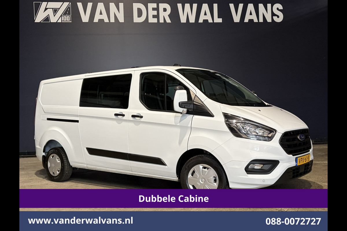 Ford Transit Custom 2.0 TDCI 130pk L2H1 Dubbele Cabine Euro6 Airco | 6-Zits | Apple Carplay | LED | Cruisecontrol 2800kg trekhaak, Stoelverwarming, Verwarmde voorruit, Parkeersensoren