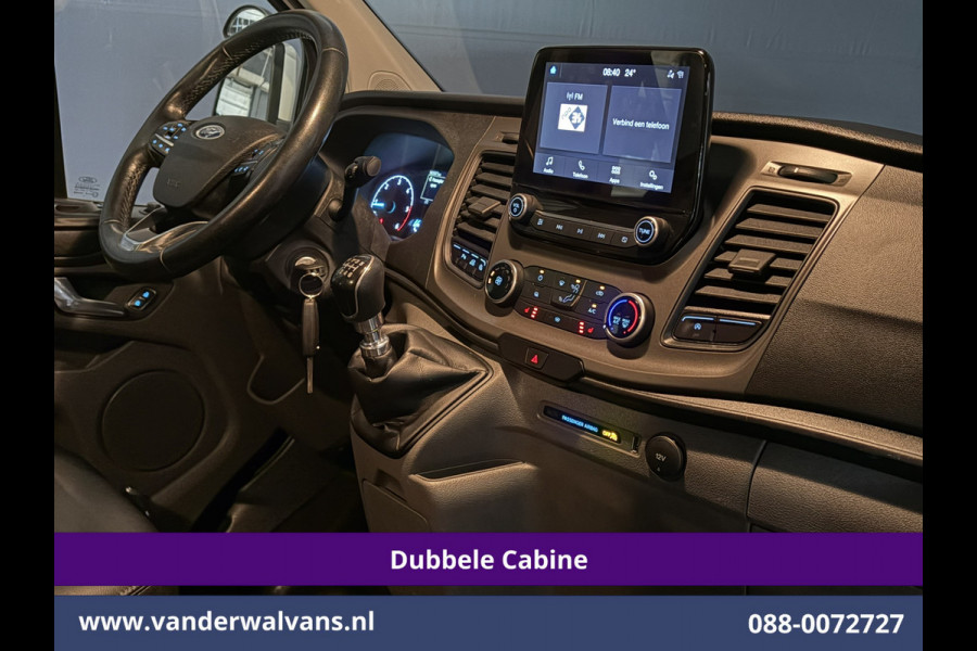 Ford Transit Custom 2.0 TDCI 130pk L2H1 Dubbele Cabine Euro6 Airco | 6-Zits | Apple Carplay | LED | Cruisecontrol 2800kg trekhaak, Stoelverwarming, Verwarmde voorruit, Parkeersensoren