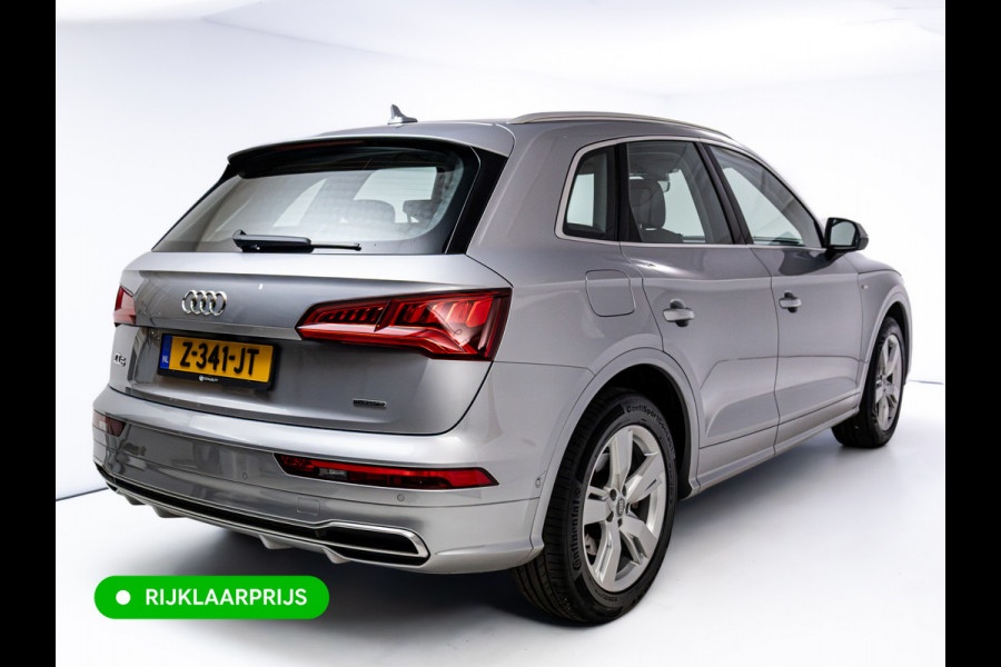 Audi Q5 50 TFSI e quattro S-Line | Luchtvering | Elec. trekhaak | Adaptieve cruise | Memory stoel | 360 Camera | Elec. achterklep | Navigatie, DAB, Stoelverwarming, Parkeerassistent, PDC V+A