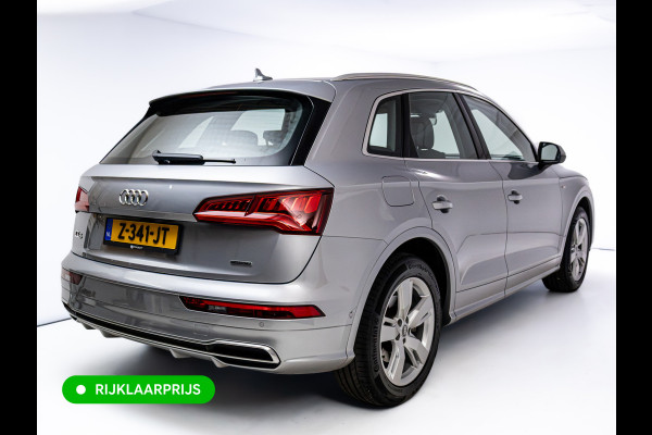 Audi Q5 50 TFSI e quattro S-Line | Luchtvering | Elec. trekhaak | Adaptieve cruise | Memory stoel | 360 Camera | Elec. achterklep | Navigatie, DAB, Stoelverwarming, Parkeerassistent, PDC V+A