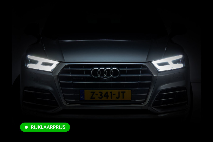 Audi Q5 50 TFSI e quattro S-Line | Luchtvering | Elec. trekhaak | Adaptieve cruise | Memory stoel | 360 Camera | Elec. achterklep | Navigatie, DAB, Stoelverwarming, Parkeerassistent, PDC V+A