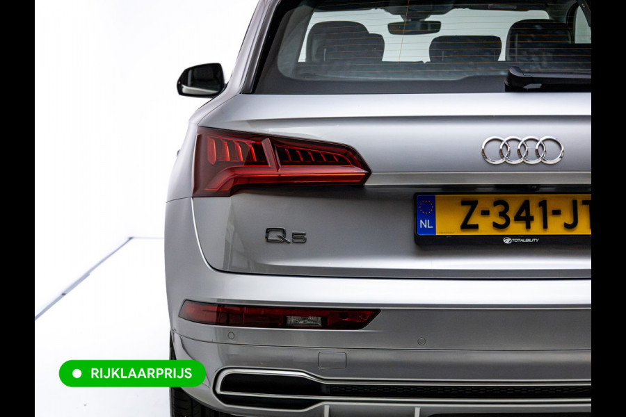 Audi Q5 50 TFSI e quattro S-Line | Luchtvering | Elec. trekhaak | Adaptieve cruise | Memory stoel | 360 Camera | Elec. achterklep | Navigatie, DAB, Stoelverwarming, Parkeerassistent, PDC V+A