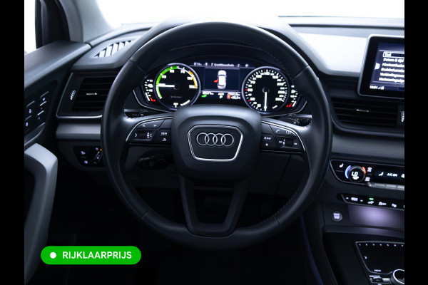 Audi Q5 50 TFSI e quattro S-Line | Luchtvering | Elec. trekhaak | Adaptieve cruise | Memory stoel | 360 Camera | Elec. achterklep | Navigatie, DAB, Stoelverwarming, Parkeerassistent, PDC V+A