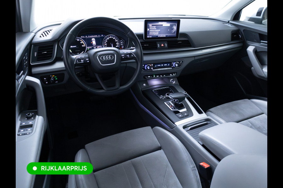 Audi Q5 50 TFSI e quattro S-Line | Luchtvering | Elec. trekhaak | Adaptieve cruise | Memory stoel | 360 Camera | Elec. achterklep | Navigatie, DAB, Stoelverwarming, Parkeerassistent, PDC V+A