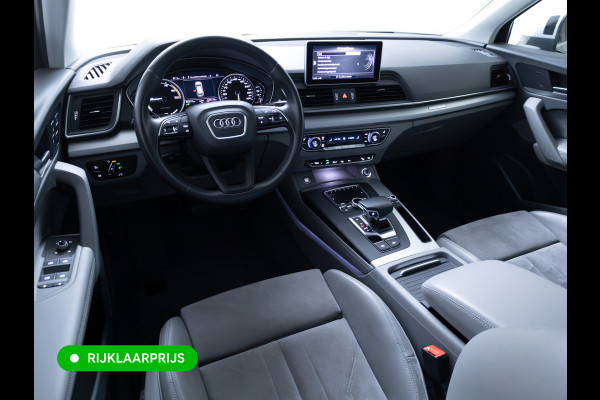 Audi Q5 50 TFSI e quattro S-Line | Luchtvering | Elec. trekhaak | Adaptieve cruise | Memory stoel | 360 Camera | Elec. achterklep | Navigatie, DAB, Stoelverwarming, Parkeerassistent, PDC V+A
