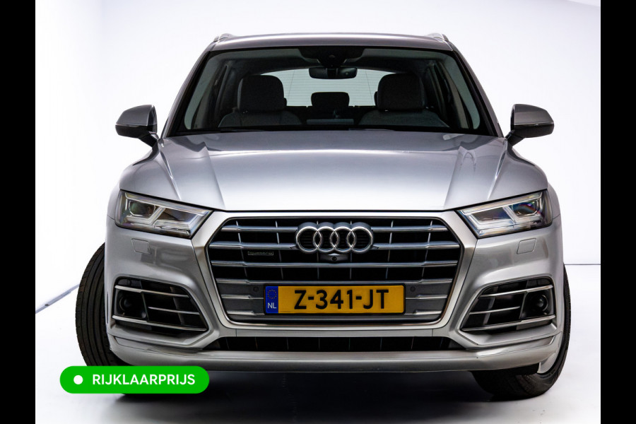 Audi Q5 50 TFSI e quattro S-Line | Luchtvering | Elec. trekhaak | Adaptieve cruise | Memory stoel | 360 Camera | Elec. achterklep | Navigatie, DAB, Stoelverwarming, Parkeerassistent, PDC V+A