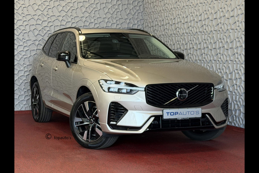 Volvo XC60 2.0 T8 455PK AWD ULTRA DARK NIEUWE AUTO ELEK.TREKHAAK HARMAN KARDON HEADUP 360.CAM STOEL/STUUR VERW LEER SCHUIFDAK