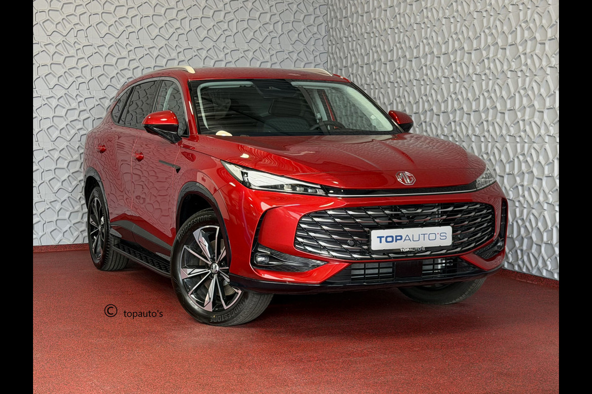 MG MG HS PHEV 1.5 TGDI LUXURY PHEV PLUG-IN HYBRIDE | LEER | 272PK NIEUWE AUTO | >1.000 KM TOTAAL BEREIK | 360° CAMERA | ELEKTRISCHE ACHTERKLEP