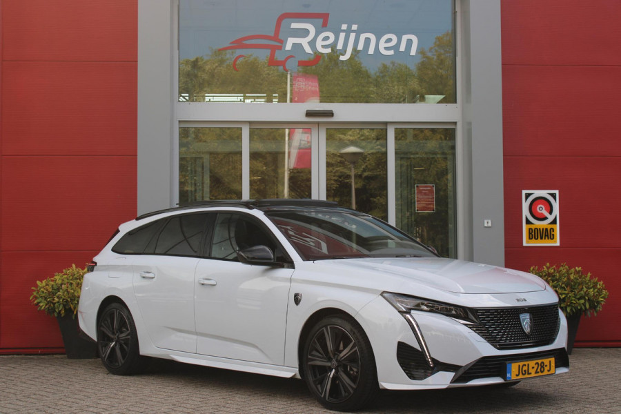 Peugeot 308 SW 1.2 Hybrid 145PK GT AUTOMAAT | PANORAMA SCHUIF/KANTEL DAK | AFNEEMBARE TREKHAAK | NAVIGATIE | SENSATION PACK: FOCAL HIFI SYSTEM (PREMIUM HIFI SYSTEEM MET 10 SPEAKERS)/DRAADLOZE TELEFOONLADER | 360° VISION & DRIVE ASSIST PLUS PACK: ACHTERUITRIJCAMERA 360° VISIOPARK 3 (4 CAMERA'S)/PARKEERHULP VOOR EN ACHTER/ANTI DIEFSTAL ALARM/PEUGEOT i-COCKPIT MET CONFIGUREERBAAR 3D-INSTRUMENTENPANEEL/CLEAN CABIN | ALCANTARA EXECUTIVE PACK: BEKLEDING ALCANTARA/KUNSTLEDER INCL. ELEKTRISCH BEDIENBARE AGR STOEL EN MASSAGE OP BEIDE VOORSTOELEN | 18" LICHTMETALEN VELGEN "PORTLAND" | NAVIG