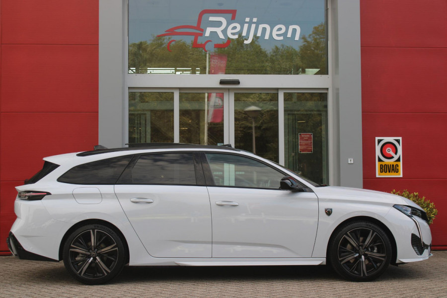 Peugeot 308 SW 1.2 Hybrid 145PK GT AUTOMAAT | PANORAMA SCHUIF/KANTEL DAK | AFNEEMBARE TREKHAAK | NAVIGATIE | SENSATION PACK: FOCAL HIFI SYSTEM (PREMIUM HIFI SYSTEEM MET 10 SPEAKERS)/DRAADLOZE TELEFOONLADER | 360° VISION & DRIVE ASSIST PLUS PACK: ACHTERUITRIJCAMERA 360° VISIOPARK 3 (4 CAMERA'S)/PARKEERHULP VOOR EN ACHTER/ANTI DIEFSTAL ALARM/PEUGEOT i-COCKPIT MET CONFIGUREERBAAR 3D-INSTRUMENTENPANEEL/CLEAN CABIN | ALCANTARA EXECUTIVE PACK: BEKLEDING ALCANTARA/KUNSTLEDER INCL. ELEKTRISCH BEDIENBARE AGR STOEL EN MASSAGE OP BEIDE VOORSTOELEN | 18" LICHTMETALEN VELGEN "PORTLAND" | NAVIG