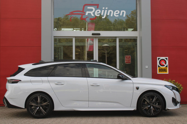 Peugeot 308 SW 1.2 Hybrid 145PK GT AUTOMAAT | PANORAMA SCHUIF/KANTEL DAK | AFNEEMBARE TREKHAAK | NAVIGATIE | SENSATION PACK: FOCAL HIFI SYSTEM (PREMIUM HIFI SYSTEEM MET 10 SPEAKERS)/DRAADLOZE TELEFOONLADER | 360° VISION & DRIVE ASSIST PLUS PACK: ACHTERUITRIJCAMERA 360° VISIOPARK 3 (4 CAMERA'S)/PARKEERHULP VOOR EN ACHTER/ANTI DIEFSTAL ALARM/PEUGEOT i-COCKPIT MET CONFIGUREERBAAR 3D-INSTRUMENTENPANEEL/CLEAN CABIN | ALCANTARA EXECUTIVE PACK: BEKLEDING ALCANTARA/KUNSTLEDER INCL. ELEKTRISCH BEDIENBARE AGR STOEL EN MASSAGE OP BEIDE VOORSTOELEN | 18" LICHTMETALEN VELGEN "PORTLAND" | NAVIG
