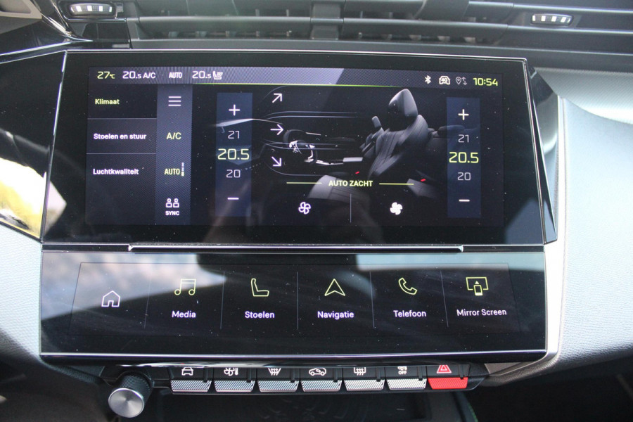 Peugeot 308 SW 1.2 Hybrid 145PK GT AUTOMAAT | PANORAMA SCHUIF/KANTEL DAK | AFNEEMBARE TREKHAAK | NAVIGATIE | SENSATION PACK: FOCAL HIFI SYSTEM (PREMIUM HIFI SYSTEEM MET 10 SPEAKERS)/DRAADLOZE TELEFOONLADER | 360° VISION & DRIVE ASSIST PLUS PACK: ACHTERUITRIJCAMERA 360° VISIOPARK 3 (4 CAMERA'S)/PARKEERHULP VOOR EN ACHTER/ANTI DIEFSTAL ALARM/PEUGEOT i-COCKPIT MET CONFIGUREERBAAR 3D-INSTRUMENTENPANEEL/CLEAN CABIN | ALCANTARA EXECUTIVE PACK: BEKLEDING ALCANTARA/KUNSTLEDER INCL. ELEKTRISCH BEDIENBARE AGR STOEL EN MASSAGE OP BEIDE VOORSTOELEN | 18" LICHTMETALEN VELGEN "PORTLAND" | NAVIG