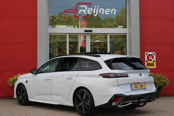 Peugeot 308 SW 1.2 Hybrid 145PK GT AUTOMAAT | PANORAMA SCHUIF/KANTEL DAK | AFNEEMBARE TREKHAAK | NAVIGATIE | SENSATION PACK: FOCAL HIFI SYSTEM (PREMIUM HIFI SYSTEEM MET 10 SPEAKERS)/DRAADLOZE TELEFOONLADER | 360° VISION & DRIVE ASSIST PLUS PACK: ACHTERUITRIJCAMERA 360° VISIOPARK 3 (4 CAMERA'S)/PARKEERHULP VOOR EN ACHTER/ANTI DIEFSTAL ALARM/PEUGEOT i-COCKPIT MET CONFIGUREERBAAR 3D-INSTRUMENTENPANEEL/CLEAN CABIN | ALCANTARA EXECUTIVE PACK: BEKLEDING ALCANTARA/KUNSTLEDER INCL. ELEKTRISCH BEDIENBARE AGR STOEL EN MASSAGE OP BEIDE VOORSTOELEN | 18" LICHTMETALEN VELGEN "PORTLAND" | NAVIG