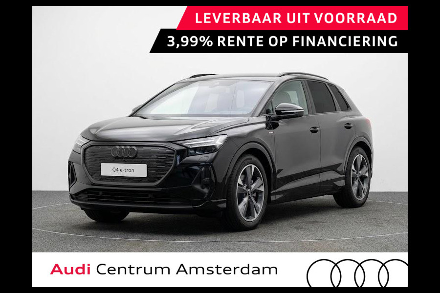 Audi Q4 e-tron S edition Performance 82 kWh 286 pk | Glazen panoramadak | MMI bijrijdersdisplay | Techniekpakket plus | Trekhaak |